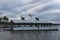 Public Fishing Pier on Lake Tyler in Rural East Texas on Rainy Day