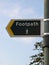 Public footpath sign