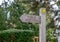 Public Footpath Wooden Sign on post