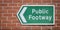 Public footway sign at Prinsted Harbour.