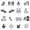 Public information icons set