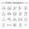 Public Navigation Signs Icons.