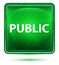 Public Neon Light Green Square Button