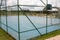 A Public Outdoor Basketball Court/Soccer Field stand Empty due to the Coronavirus Outbreak