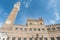 Public Palace and it\'s Mangia Tower in Siena, Italy