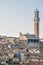 Public Palace and it\'s Mangia Tower in Siena, Italy