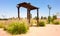 Public Park with Bench in Marrakech, Morocco