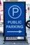 Public Parking Arrow Sign