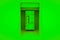 Public Payphone isolated on green background. 3d illustration