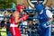 Public performance of girls boxing