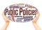 Public Policies word cloud hand writing concept