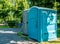 Public portable bio-toilets in Children`s World Park in Bucharest, Romania