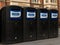 Public recycling bins in London
