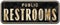 Public Restrooms Sign Vintage Grunge Old