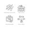 Public school education pixel perfect linear icons set