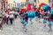 Public school students dance during the civic parade of Bahia independence in Pelourinho, in Salvador