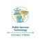 Public service technology concept icon