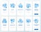 Public services digitalization process onboarding mobile app page screen set