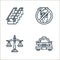 public services line icons. linear set. quality vector line set such as taxi, justice, no smoking