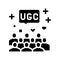 public social media users ugc glyph icon vector illustration