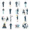 Public Speaking Flat Icons Set