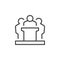 Public speaking line outline icon