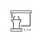 Public speaking line outline icon