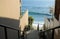 Public stairway to beach at Woods Cove Beach in Laguna Beach, California.