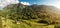 Public stone house is an open free shelter for all travelers and hikers in the mountains of the Pyrenees