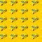 Public taxi car seamless pattern. Cab on yellow background. Taxicab service concept. Vector illustration