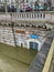 Public toilet door under flood waters on the banks of the Seine, Paris, France