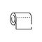 Public toilet tissue paper roll icon. Toilet paper roll dispensers