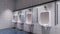 Public toilet urinal background, 3d rendering