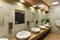 Public toilet washbasins