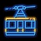 Public Transport Aerial Lift neon glow icon illustration