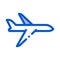 Public Transport Airplane Vector Thin Line Icon