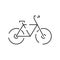Public Transport bicycle Vector Line Icons. traffic symbol Editable Stroke and travel
