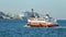 Public transport boats crossing the Tejo in Lisbon - Portugal