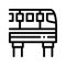 Public Transport Monorail Vector Thin Line Icon