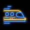 Public Transport Train neon glow icon illustration