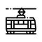 Public Transport Tramway Vector Thin Line Icon