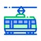 Public Transport Tramway Vector Thin Line Icon