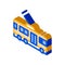 Public Transport Trolley Bus isometric icon vector illustration