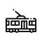 Public Transport Trolley Bus Vector Sign Icon