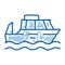 Public Transport Water Taxi doodle icon hand drawn illustration