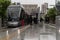 Public transport in Zaragoza works properly in the rain.