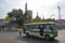 Public transportation in downtown Yangon, Myanmar