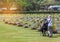 Public war cemetery historical monuments of allied prisoners of the world war II in Thailand