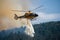 Publish Helicopter battles forest fire with dramatic water drop