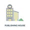 Publishing House flat icon. Colored element sign from books collection. Flat Publishing House icon sign for web design